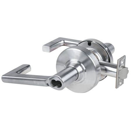 Schlage Grade 1 Entrance Lock, Longitude Lever, Schlage FSIC Prep Less Core, Satin Chrome Finish, Non-Handed ND53JD LON 626